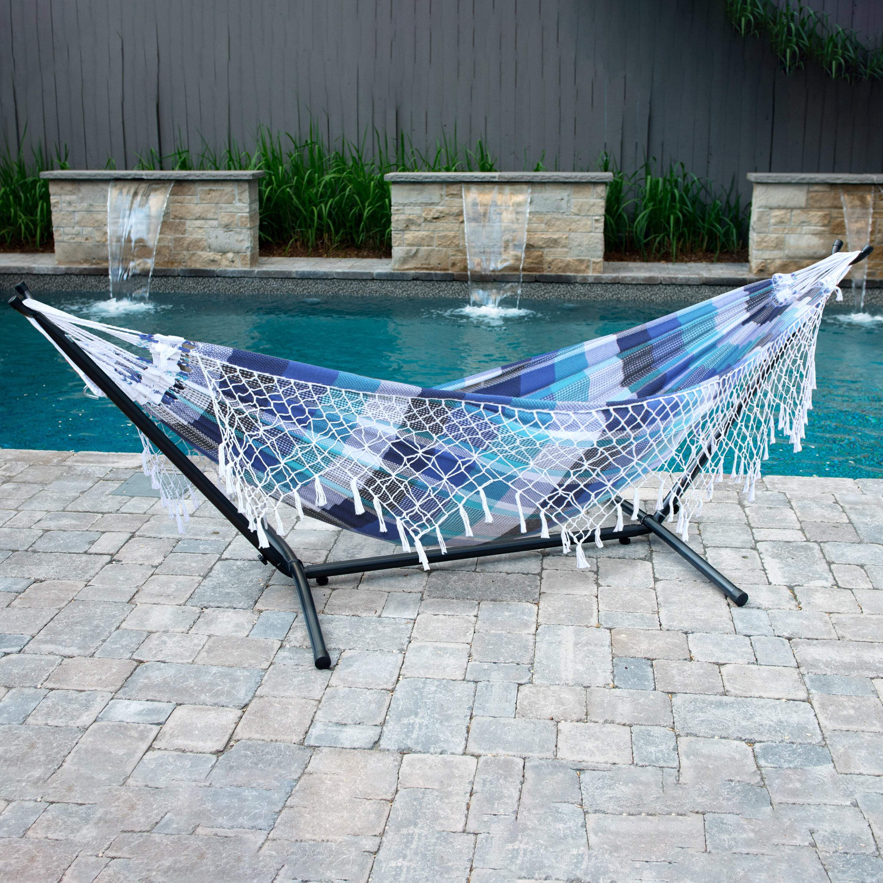 Vivere Authentic Brazilian Freestanding Hammock, Marina