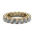 thumbnail image 3 of Natural 4.50Ct Round Cut Diamond Shared Prong Gallery Women's Anniversary Wedding Eternity Band Ring Solid 14k Yellow Gold I SI2, 3 of 3