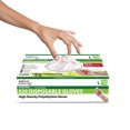 thumbnail image 3 of KLEEN CHEF 525 PCS Plastic Disposable Gloves | Clear Disposable Gloves for Food Prep, Cooking, Cleaning, Food Handling, Large, 3 of 7