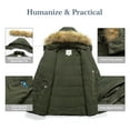 thumbnail image 3 of Chrisuno Women's Plus Size Quilted Winter Coat Warm Puffer Jacket Thicken Parka with Removable Hood Army Green 2X, 3 of 4