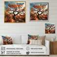 thumbnail image 4 of Designart "Abstract Oak Canopy Artistry II" Tree Oak Wall Art Living Room, 4 of 7