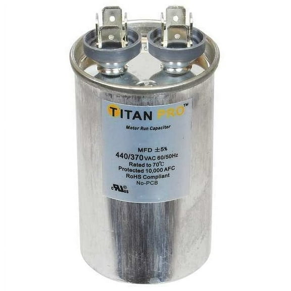 Titan Pro Motor Run Capacitor,7.5  MFD,2 43/64"  H TRCF7.5