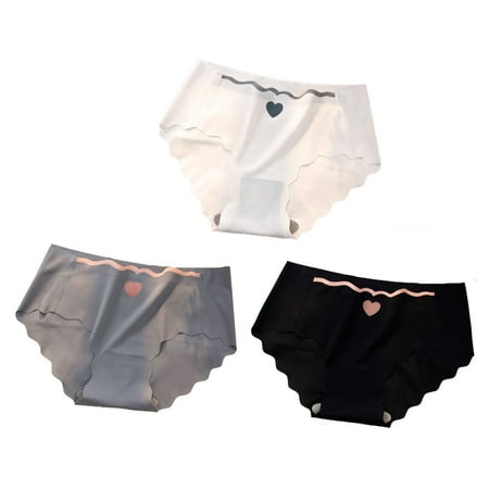 

Women s Seamless Briefs Pack of Ice Silk Panties Mid-Rise No Show Underwear