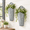 Silver, variant on Set of 2 White Metal Wall Mounted Planters Hanging Vase for Decor