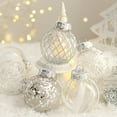 thumbnail image 4 of CHGBMOK 60MM/2.36" Clear Christmas Ornaments Set 25PCS Shatterproof Hanging Xmas Tree Balls for Halloween Holiday Party Silver, 4 of 6