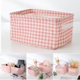 thumbnail image 2 of VALINK Boîte de Rangement Panier de Rangement Rose à Treillis Panier de Tri Portable et Facile, 2 of 7