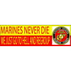 USMC United States Marine Corps Patriotic Auto Decal Bumper Sticker Vinyl Decal For Cars Trucks RV SUV Boats Marines Never Die We Go TO Hell and Regroup -
