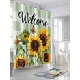 thumbnail image 3 of Fsddascl Sunflower Shower Curtain Set - Long 72" x 84" Bathtub Curtain with 12 Hooks, Summer Botanical Floral Sage Green Plaid Welcome Waterproof Fabric Stall Shower Curtains for Bathroom/Bathtub, 3 of 6