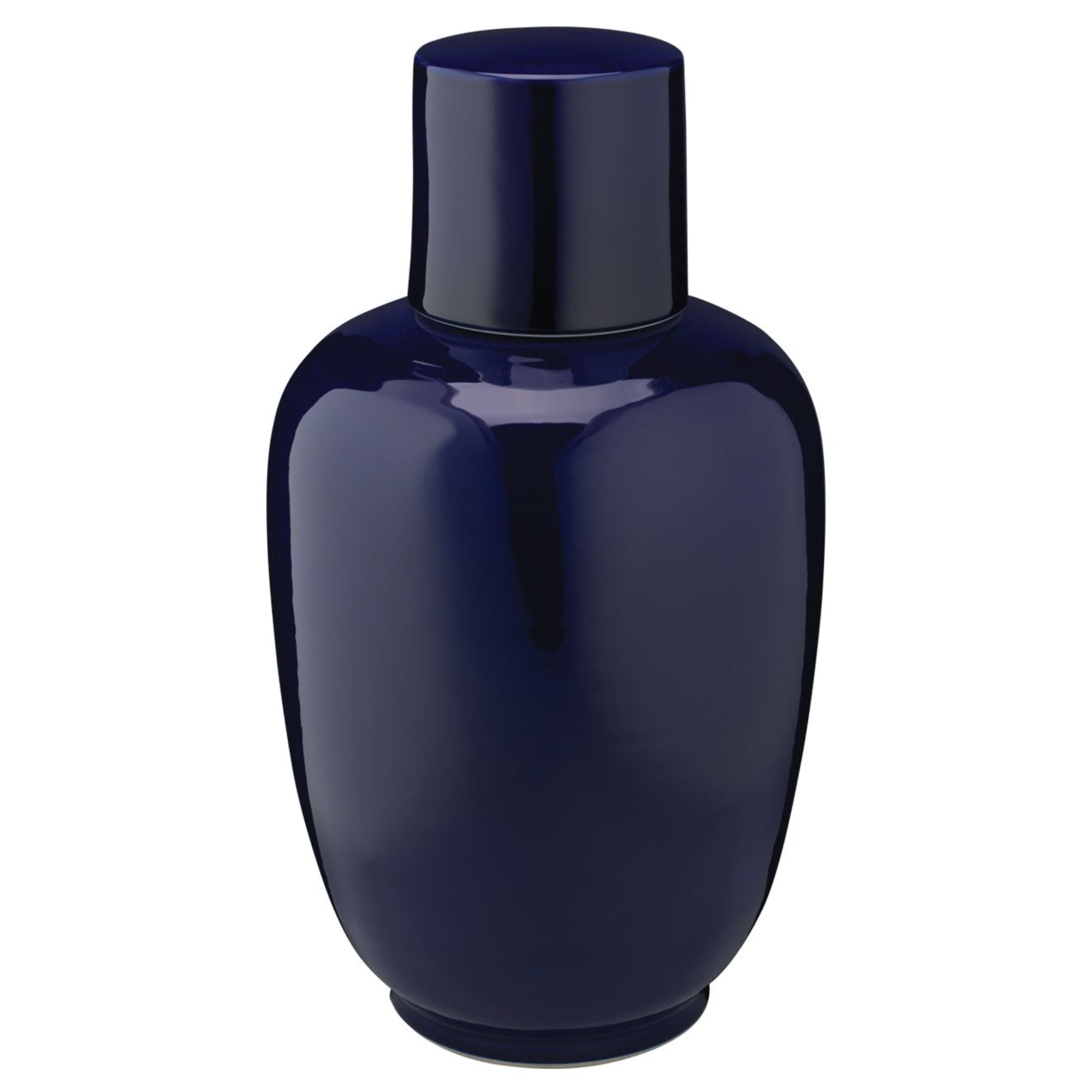 15” Navy Blue Ceramic Dynasty Vase Medium