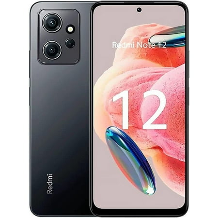 Xiaomi Redmi Note 12 4G LTE (128GB + 6GB) Global All Bands Unlocked 6.67" 50MP Triple (for Tmobile/Metro/Mint/Tello in US Market and Global) (Onyx Gray )