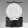 thumbnail image 3 of Betus Round Felt Coasters 8pc Bulk Set with Holder - 4" Diameter & 1/10" Thick, 3 of 7