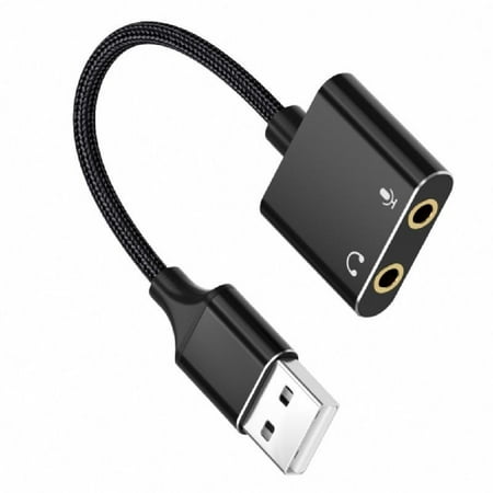 External USB to 3.5mm Sound Card for Superior Music and Voice Claritys