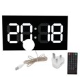 thumbnail image 1 of Acrylic 3D Wall Clock Remote Control Electronic Clock Convex Body White Digit 100-240VUK Plug, 1 of 10