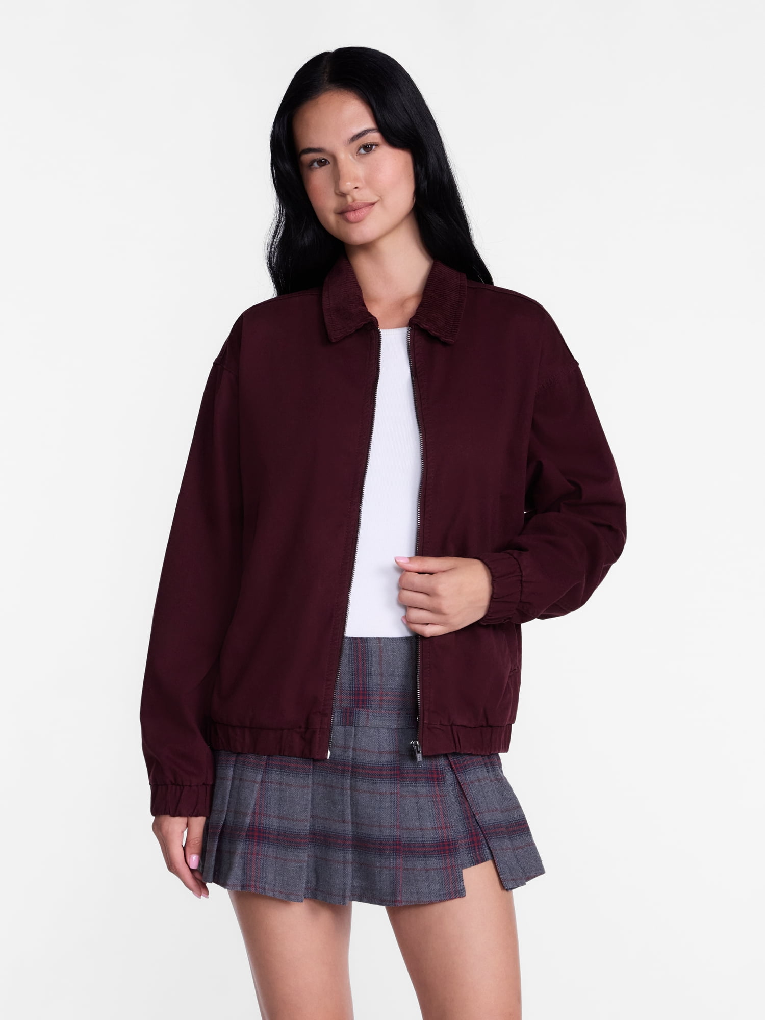 Madden NYC Women's Cotton Twill Bomber Jacket, Sizes XXS-XXL