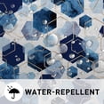 thumbnail image 6 of Blue Shower Curtain, Navy Blue Abstract Geometric Modern Grid Pattern Minimalist Bath Curtains Waterproof Fabric with Hooks for Home Decor, 72Wx72H, 6 of 6