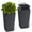 black, variant on Plant Pots Set of 2,23" Tall Flower Pots,Tapered Tall Planters with Automatic Watering,Built-in Drainage,Water Level Monitor,Decor Flower Pots,Large Planters for Outdoor Indoor Plants