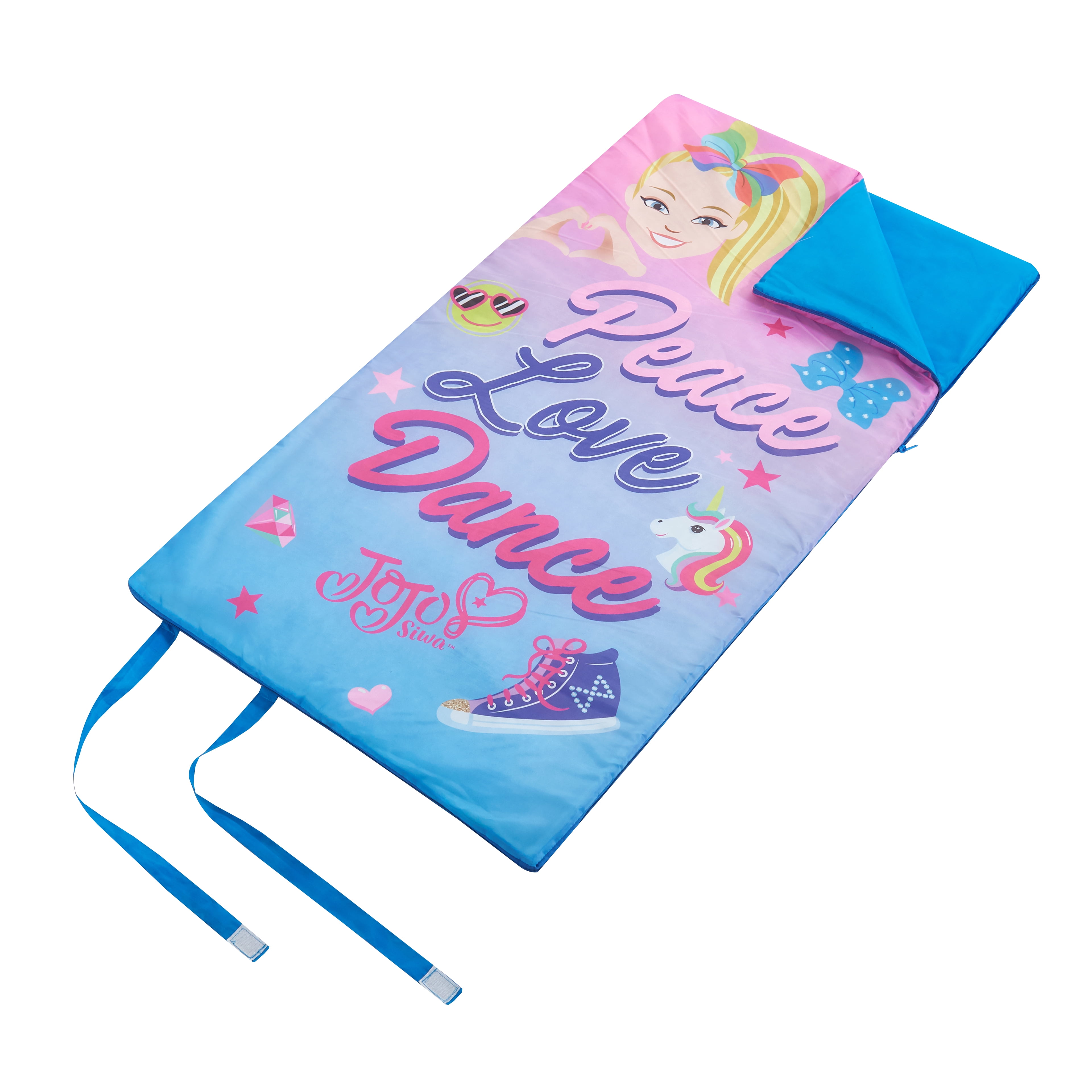 Nickelodeon Jojo Siwa Kids Slumber Bag with Side Zipper, 26" x 46", Polyester