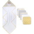 thumbnail image 5 of Baby Essentials 6 Piece Embroidered Hooded Cotton Bath Towel and Washcloth Set for Infants, Newborns and Toddlers 6 – 12 Months for Bath Time, Showers, Lounge, Beach and Pool in Bubbly Bear, 5 of 5
