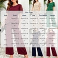 thumbnail image 3 of Purcolt Womens 2 Piece Pant Suit Dressy Casual Crew Neck Cut-out Short Sleeve Tops with Asymmetrical Hem Wide Leg Trousers Outfits for Business Work Office, 3 of 7
