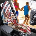 thumbnail image 4 of Binienty Eagle Hibiscus Floral American Flag Car Seat Cover Sweat Protector Towel After Running Beach Yoga July 4th Decor Sweat Proof Breathable Car Seat Cover Towel Front Seats Only, 4 of 8