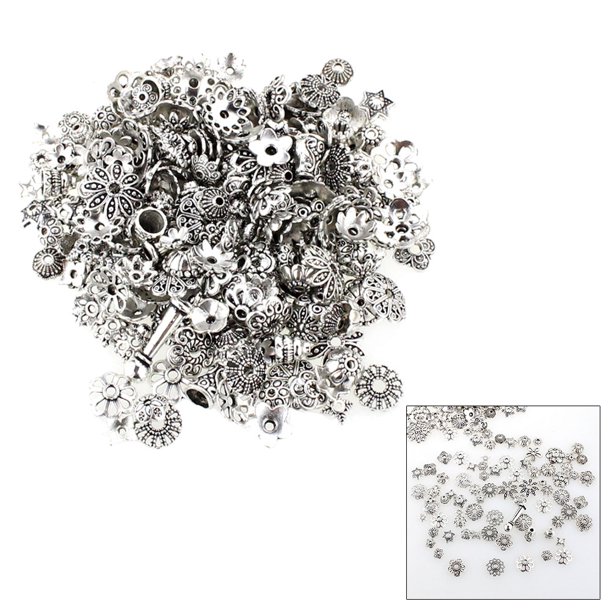 unbranded 240Ud Accesorios Para Joyería Hechos A Mano Flor Plana Estilo Tibetano En Plata Ideal Para Pulseras Y Collares