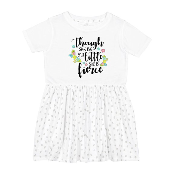 Inktastic Though She Be but Little She is Fierce Shakespeare Girls Toddler Dress