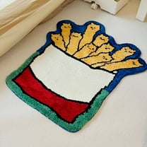 Seyotauo Funny Bathroom Rugs Cute Shape Washable Home Decoration Rugs Non-Slip Fluffy Small Bath, Absorbent, Non-Slip for Bathroom, Kitchen Sink, Bedroom, Kid's Bedroom, and Living Room