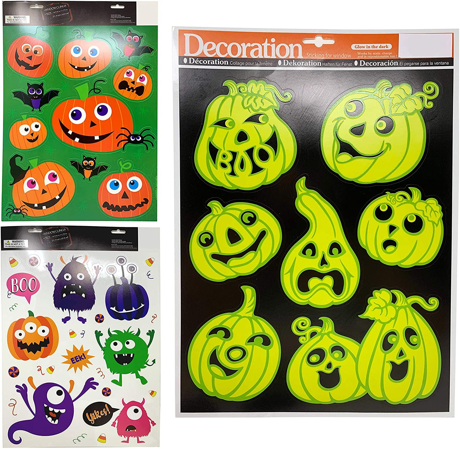 for Halloween Party Decorations Halloween Window Cling Decorations Jeffrey Halloween Decals Window Stickers Reusable Halloween Stickers Sets Static Halloween Window Clings 