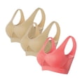 thumbnail image 2 of Purcolt Womens 3 Pack Sports Bras Breathable Mesh Wireless T Shirts Bras Full Coverage High Impact Push Up Bras for Workout Running Yoga, 2 of 9