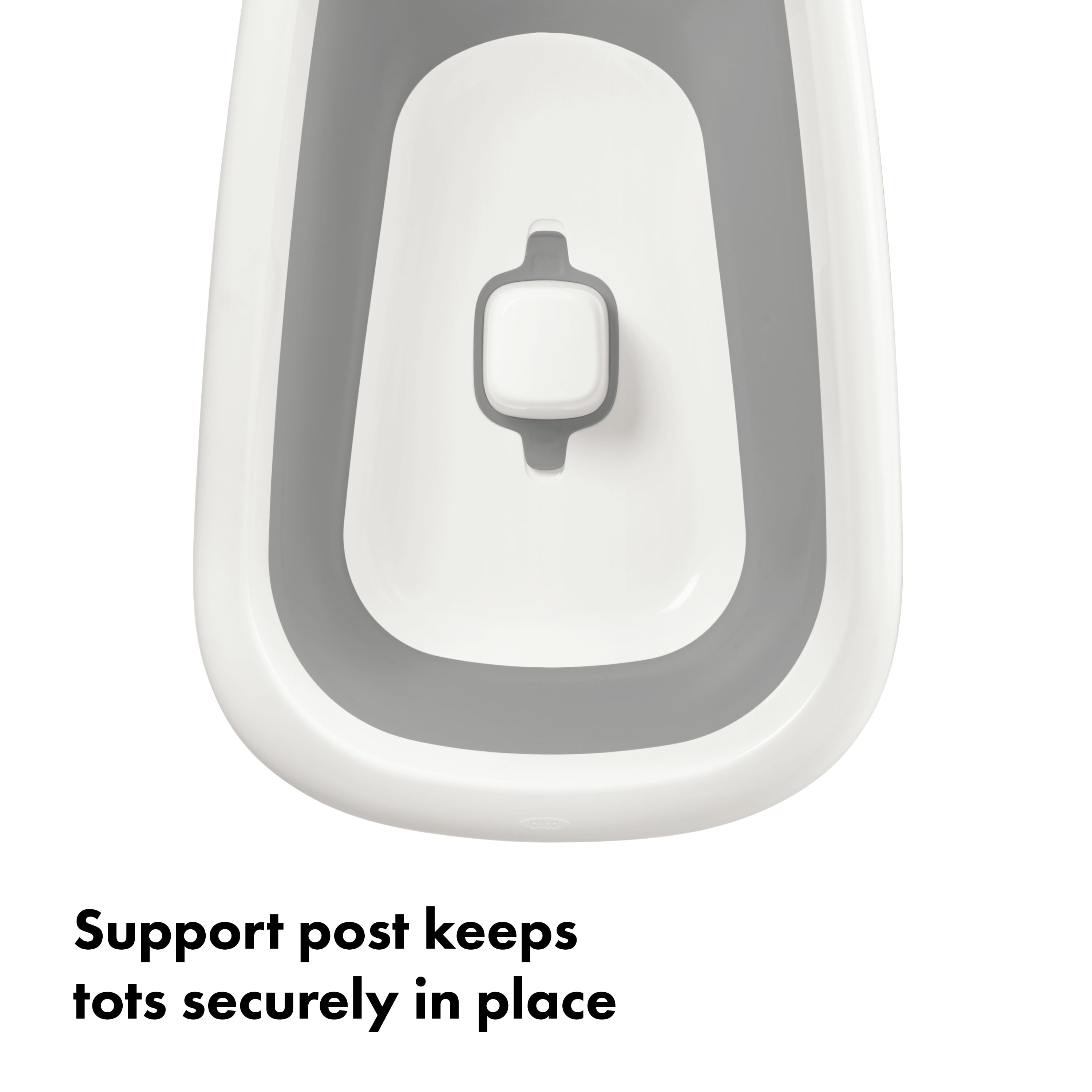 OXO Tot Convertible Sink-to-Tub Infant Bath, Gray, BPA-Free Plastic