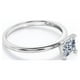 thumbnail image 3 of JeenMata Anillo Solitario de 4 Puntas y Corte Princesa de 3 Quilates, Chapado en Oro Blanco de 18 K sobre Plata, 3 of 5