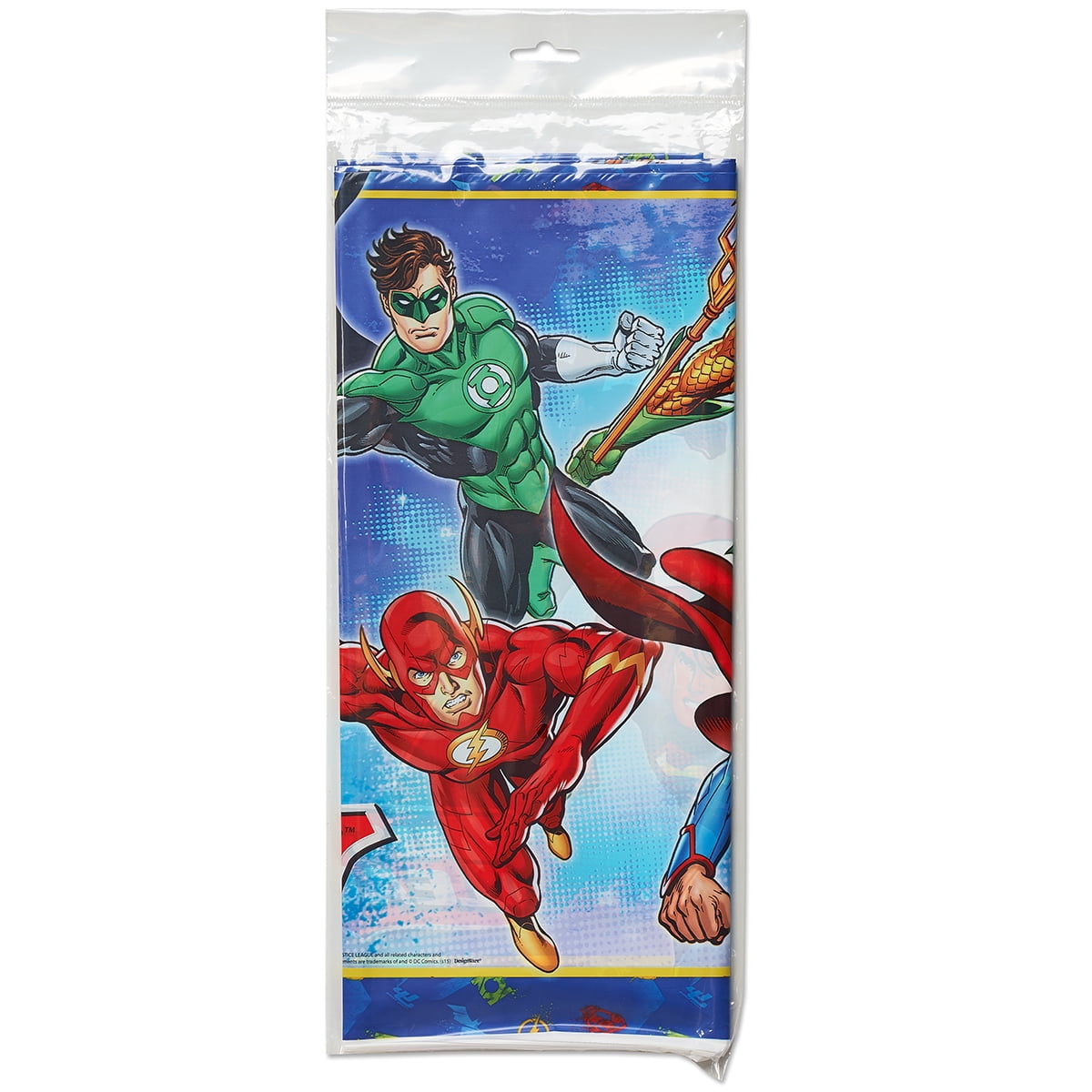 Justice League Heroes Table Cover - 54x96 Inch Plastic Tablecloth For Kids Parties