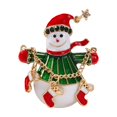 thumbnail image 2 of Vacemry Christmas Brooch Set, Alloy Snowman Tree Candle Pins, Holiday Decoration Fashion Accessory for Women, 3-Piece Boutique Collection, Gift Idea, 2 of 9