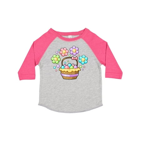 

Inktastic Happy Flowers and Pastel Eggs in Easter Basket Boys or Girls Toddler T-Shirt