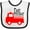 White and Black, variant on Inktastic Future Firefighter Cute Red Firetruck Boys or Girls Baby Bib