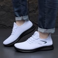 thumbnail image 5 of Homeyce Men's Hiking Shoes Breathable Mesh Lightweight Cushioned Non-Slip Rubber Sole Athletic Sneakers for Walking Running Gym Commuting Outdoor Sport Trainers,White 42(US-9), 5 of 5