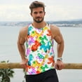 thumbnail image 6 of Logiee Colorful Air Balloons Print Men's Workout Tank Top,Quick Dry Workout Tank Top,Gym Muscle Tee,Fitness Bodybuilding Sleeveless T Shirt-Large, 6 of 7