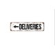 thumbnail image 1 of Entregas con señal de flecha derecha o izquierda Paquetes aquí Entrega Entrada Entrega Letrero de metal rústico para calle o placa con nombre para puerta Tamaño de placa: 4 x 16 pulgadas, 1 of 4