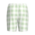 thumbnail image 2 of Haiem Pistachio Green Checkboard Men's Pajama Short with Soft Woven Cotton Elastic Waistband Sleep Short-X-Large, 2 of 9
