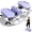 Purple, variant on Complete Low Impact Side Stepper Set: Exercise Machine with Resistance Bands & Non-Slip Mat