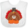 thumbnail image 3 of Inktastic Thanksgiving Turkey with Pumpkin Boys or Girls Baby Bib, 3 of 4