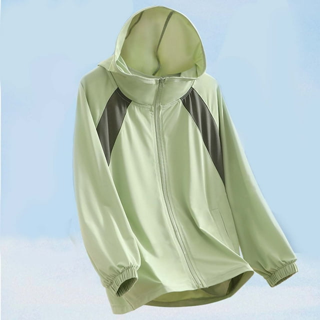 Chaquetas y abrigos casuales con capucha de manga larga para niños y niñas, ropa de verano con protección solar, holgada y transpirable, tops para niños