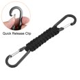 thumbnail image 3 of Uxcell Paracord Keychain, 5 Pack Braided Lanyard Key Clip Double D Rings Survival Keychains Black, 3 of 5