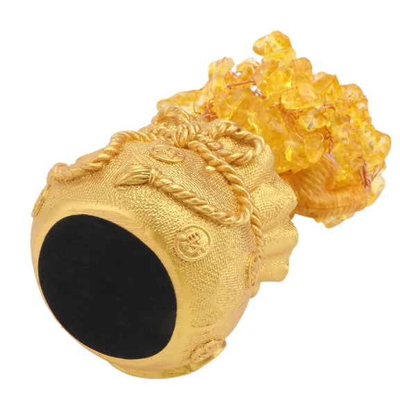 IMIKEYA Crystal Bonsai Tabletop Decor, 1Pc Golden Miniature Ornament for Home and Office Desktop Decoration