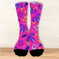 thumbnail image 2 of Compression Socks for Women Cute Animal Knitted Mid Calf Soft Comfort Mens Socks Blue One Size, 2 of 8