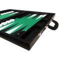 thumbnail image 6 of Silverman & Co 19Inch Premium Backgammon Set Large Size Black Board, Green Playing Surface, Black And White Points, 6 of 10