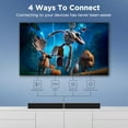 thumbnail image 5 of MZEIBO Barra de Sonido para Smart TV, Barra de Sonido Bluetooth de 80 W Diseño Desmontable 2 en 1, Graves Profundos, Sonido Envolvente de Cine en Casa, Conexiones ARC/Ópticas/AUX para TV/PC/Juegos/Pro, 5 of 5