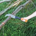thumbnail image 5 of 9" Brush Axe with Safety Sheath - Fixed Handle -Curved Blade Branch Chopping Axe - Yard and Garden Tools - Black/Orange, 5 of 8