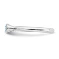 thumbnail image 3 of 925 Sterling Silver 4mm Round Aquamarine Stackable Ring Birthstone March Gemstone, 3 of 8