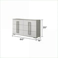 thumbnail image 2 of Bedroom Furniture Set, 4 Pc Queen with LED Headboard, Contemporary White Wood | Double Dressers | Standard Beds, 2 of 14